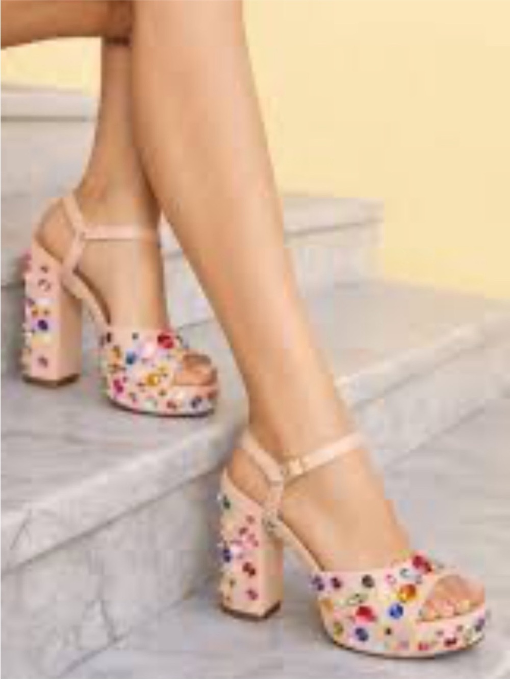 NWT Gianni Bini Calvan Jewel Ornamented Platform Dress Sandals Sz 6,5 - Picture 2 of 7